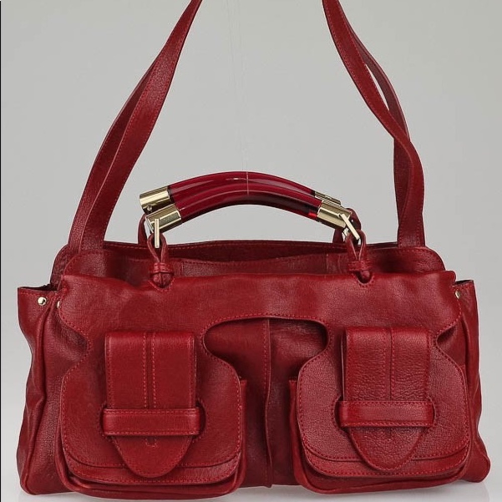 Authentic Chloe Saskia Red Satchel Bag